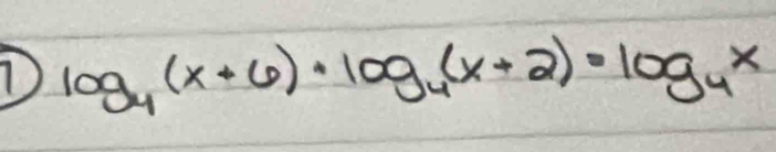 log _4(x+6)· log _4(x+2)· log _4x