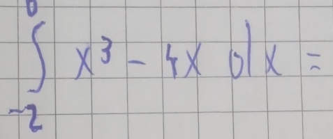 ∈tlimits _(-2)^0x^3-4xdx=