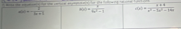 rational functions