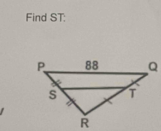 Find ST :