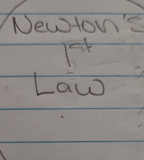 Newton't 
Law