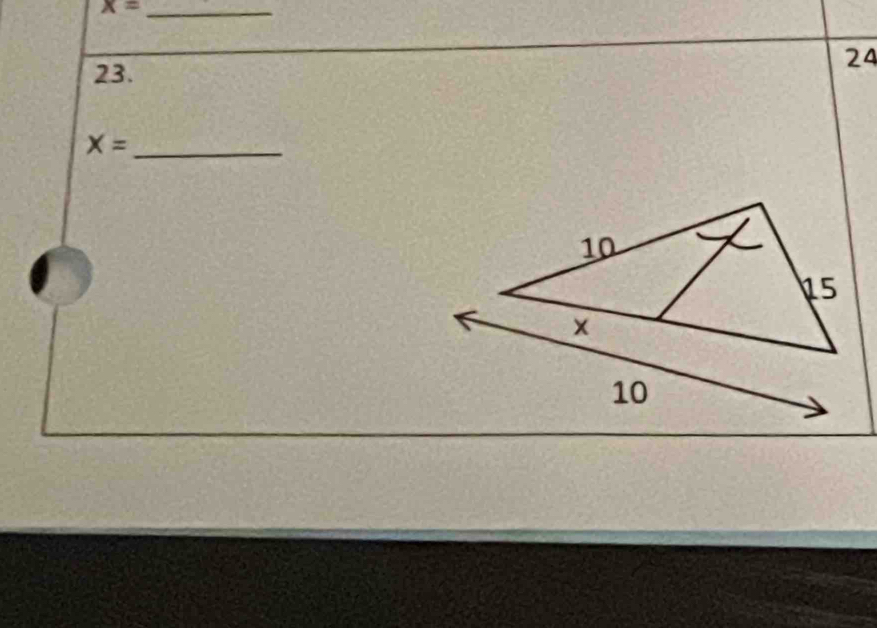 x= _ 
23. 
24
X= _