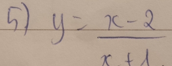 y= (x-2)/x+1 