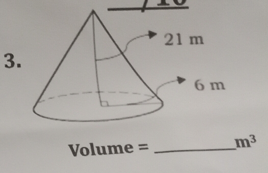 Volume =_ 
m^3