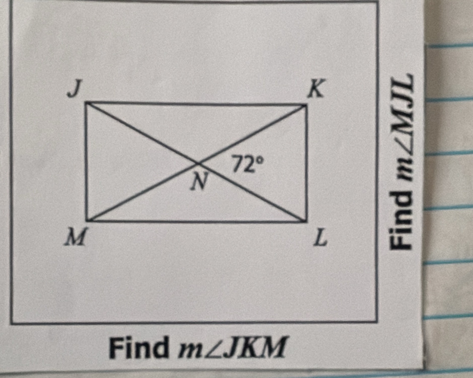 Find m∠ JKM