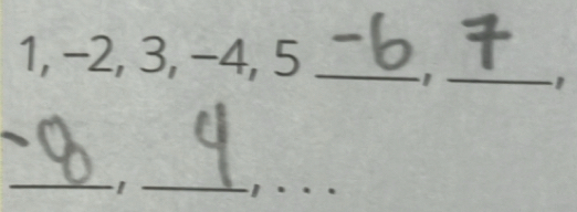 1, −2, 3, −4, 5 _
1
_ 
__1 
_