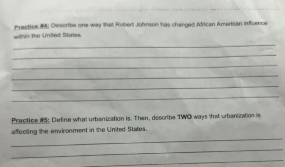 Solved: Practice #4: Describe one way that Robert Johnson has changed ...