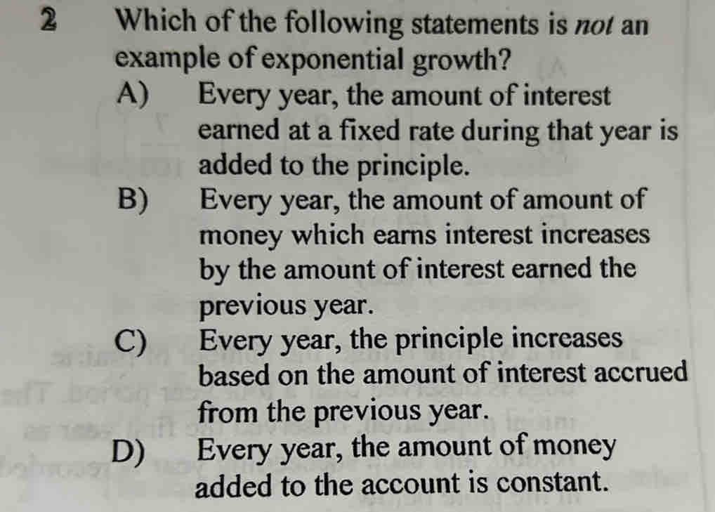 Which of the following statements is not an example of exponential ...