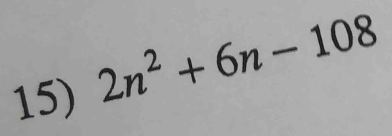 2n^2+6n-108