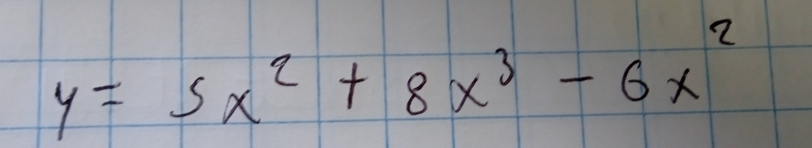 y=5x^2+8x^3-6x^2