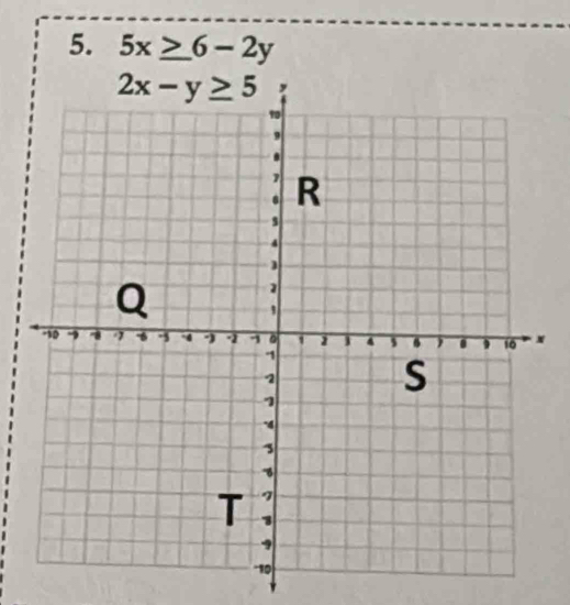 5x≥ 6-2y