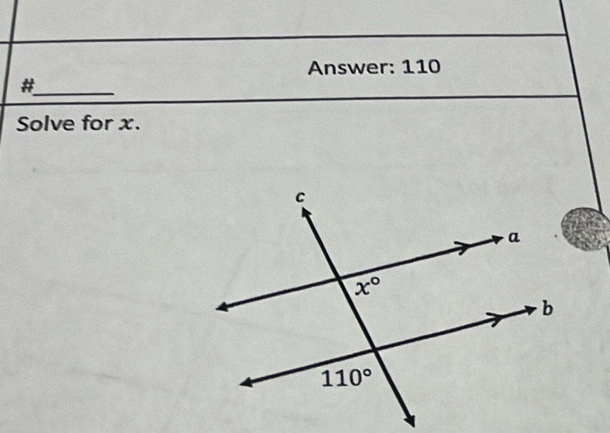 Answer: 110
_#
Solve for x.