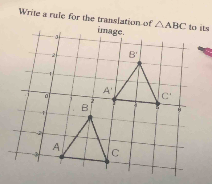 Write a rule for the translation of