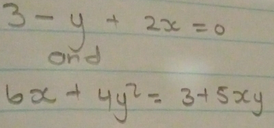 6x+4y^2=3+5xy