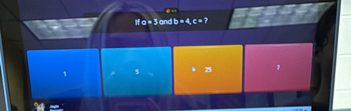 If o=3 and b=4, c= 2
1
5
25
1