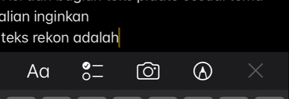 alian inginkan
teks rekon adalah
Aa