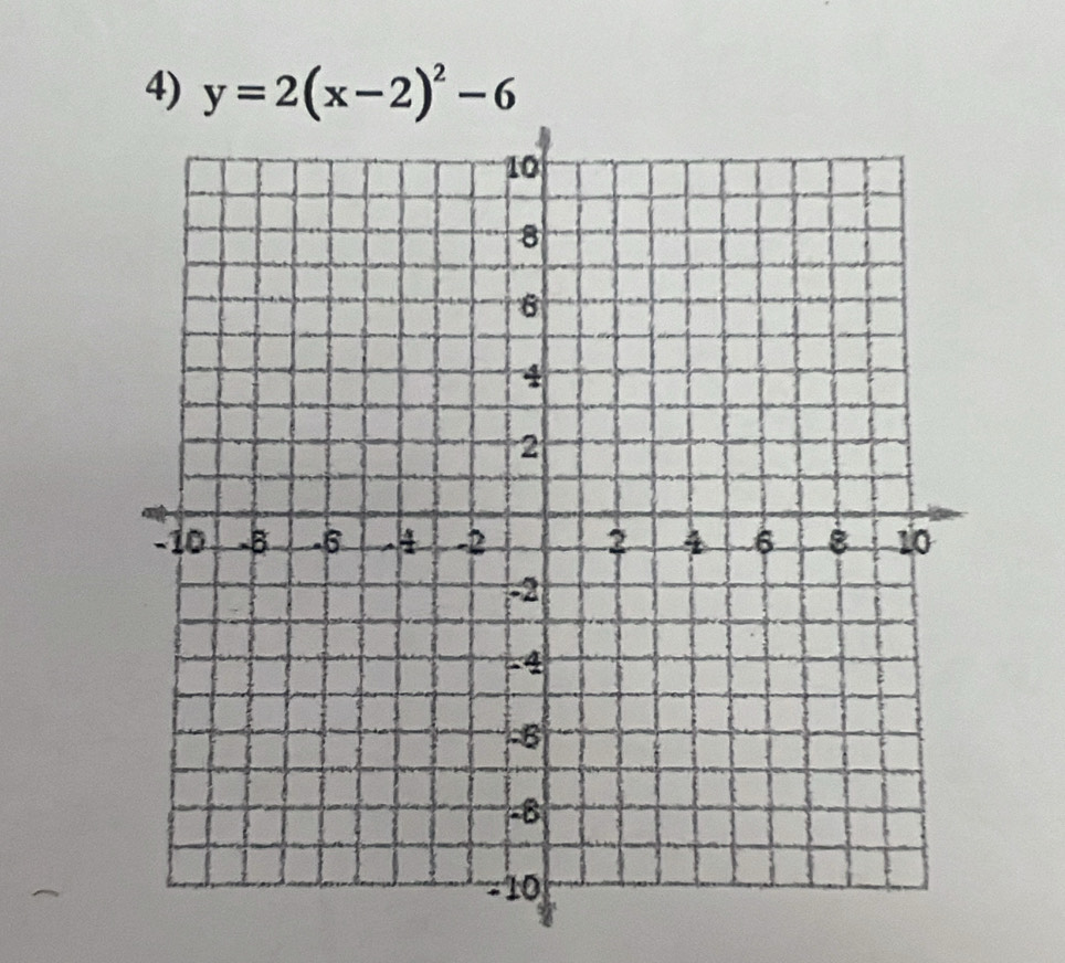 y=2(x-2)^2-6