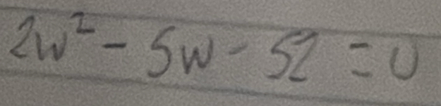 2w^2-5w-52=0