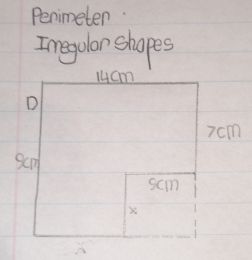 Penimeter. 
Imegular shopes