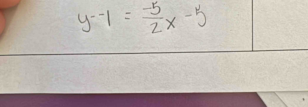 y--1= (-5)/2 x-5