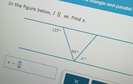 thangle and parallel
In the figure below,