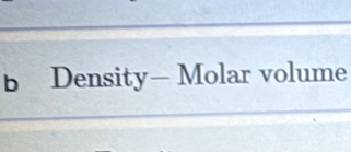 Density— Molar volume