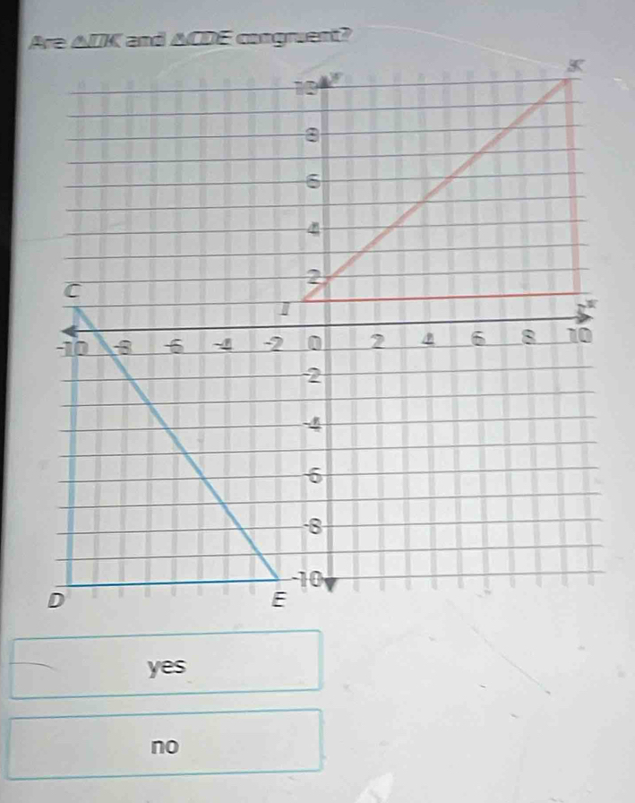 and ACDE congruent?
yes
no