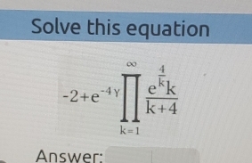 Solve this equation
Answer: