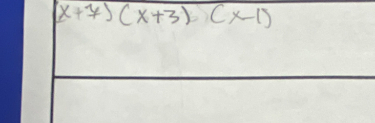 (x+7)(x+3)(x-1)