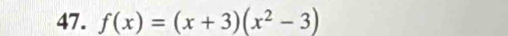 f(x)=(x+3)(x^2-3)