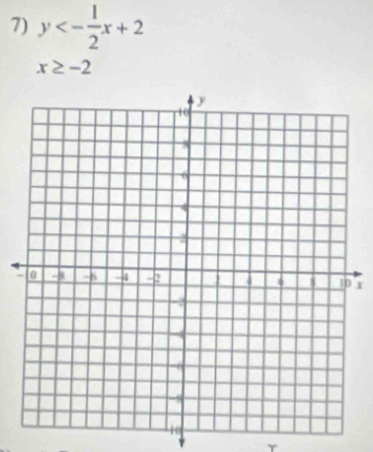 y<- 1/2 x+2
x≥ -2
I
γ