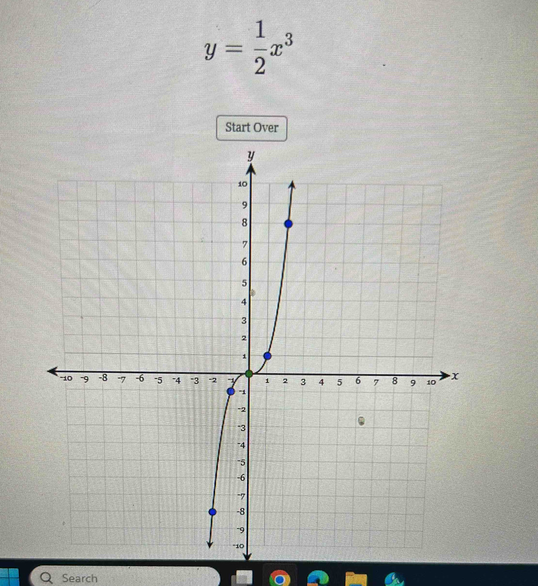 y= 1/2 x^3
Start Over 
Search