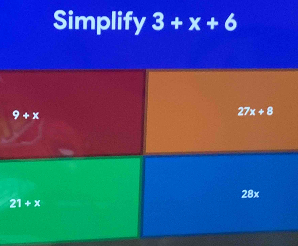 Simplify 3+x+6