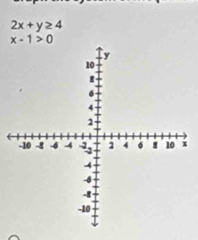 2x+y≥ 4
x-1>0