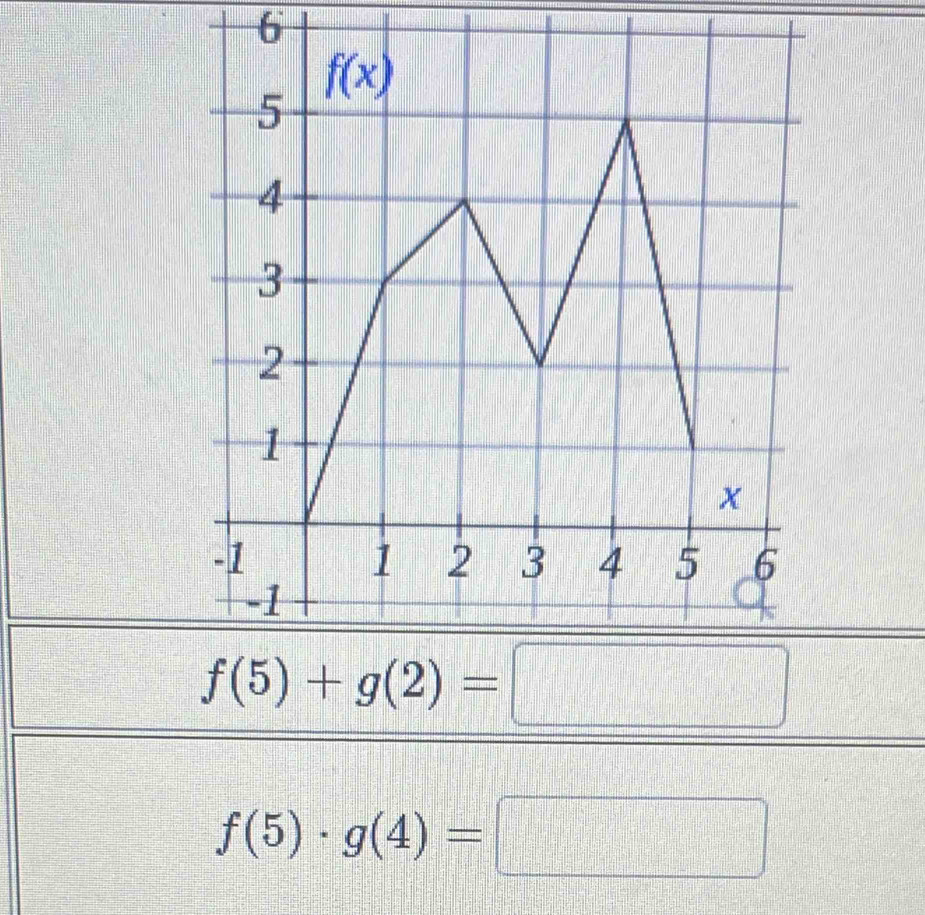 6
f(5)· g(4)=□