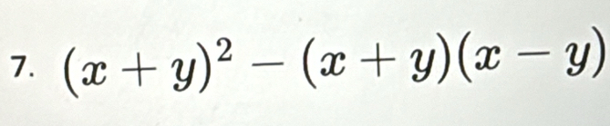 (x+y)^2-(x+y)(x-y)