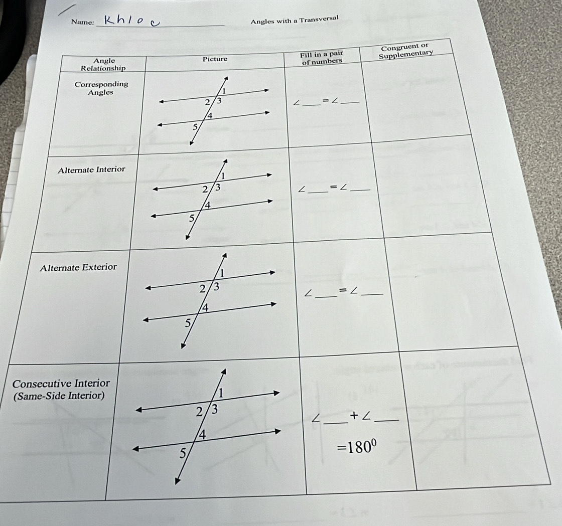 Name:
_
Angles with a Transversal
Co
(Sa