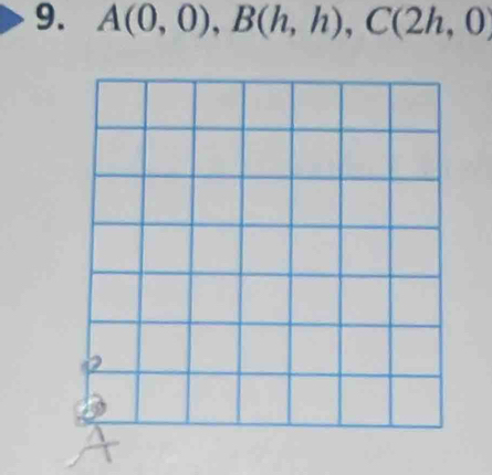 A(0,0), B(h,h), C(2h,0)