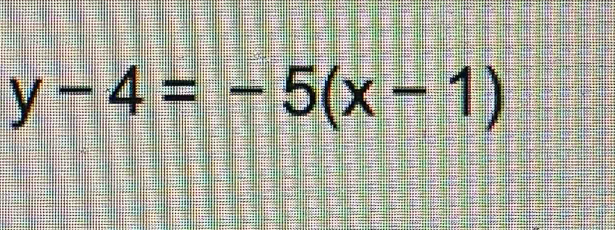 y-4=-5(x-1)