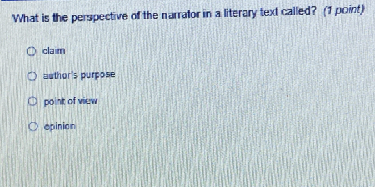 Solved: What is the perspective of the narrator in a literary text ...