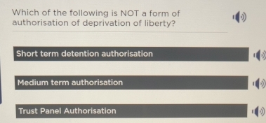Solved: Which of the following is NOT a form of authorisation of ...
