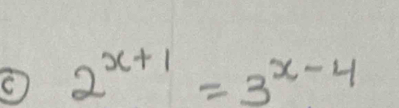 2^(x+1)=3^(x-4)