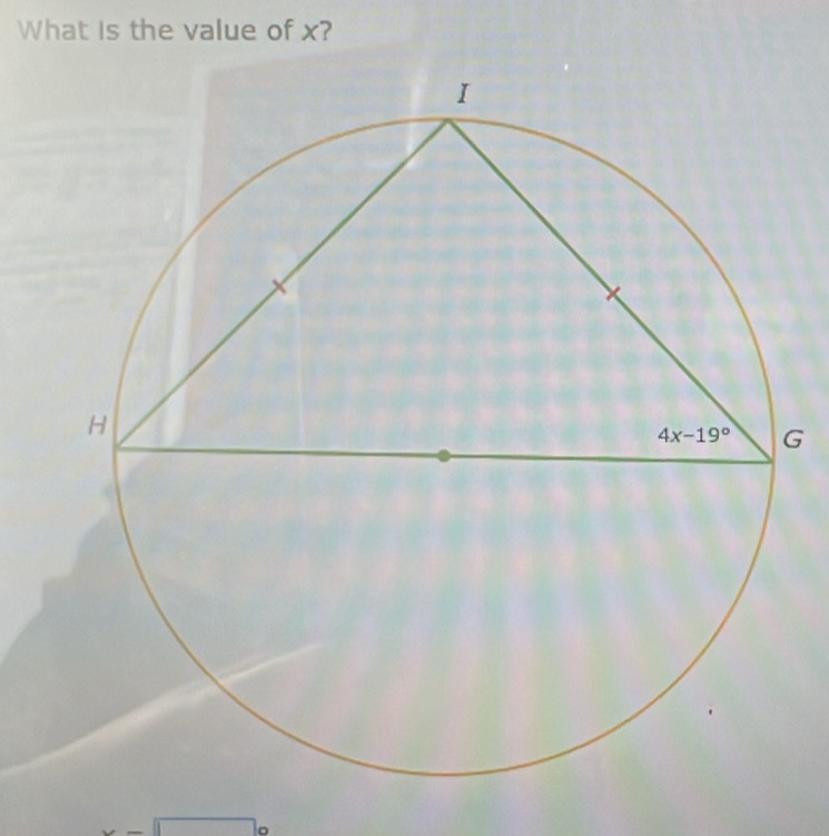 What is the value of x?
G
。