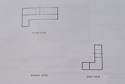 PLAN VIEW 
FRONT VIEW SIDE VIEW