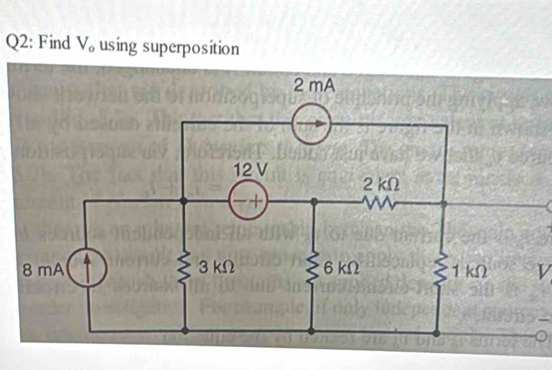 Find V_o using superposition
V