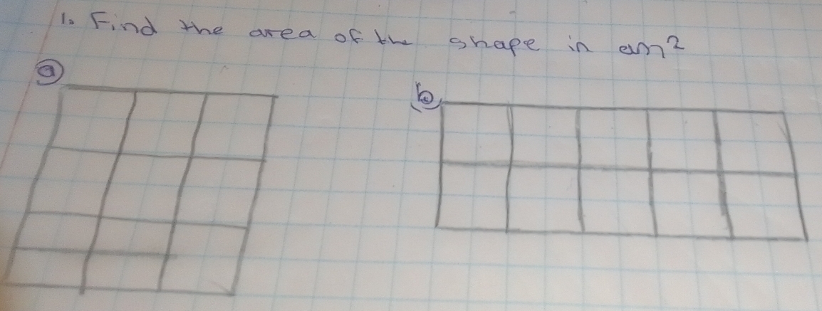 Find the area of the ghape in cm^2
b