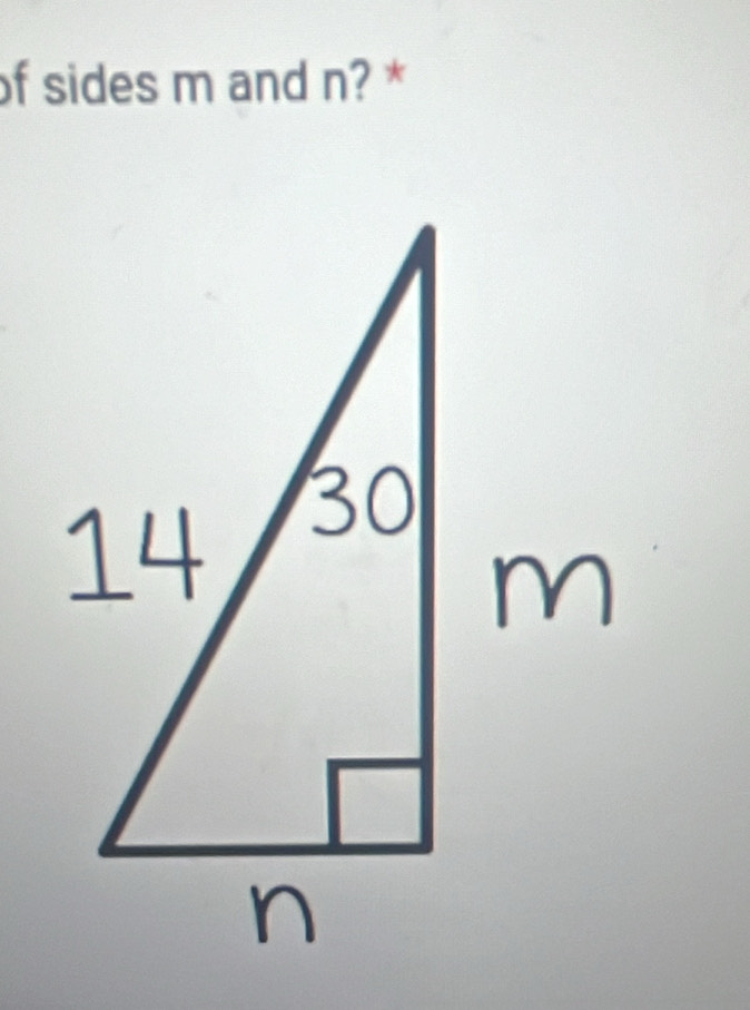 of sides m and n? *