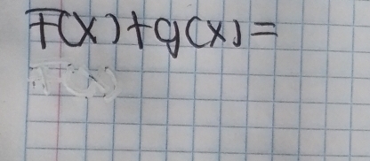 F(x)+g(x)=