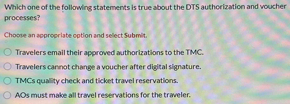 Solved: Which one of the following statements is true about the DTS ...