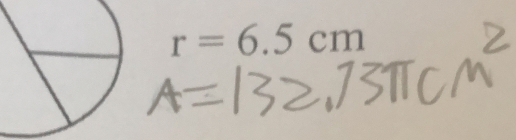 r=6.5cm